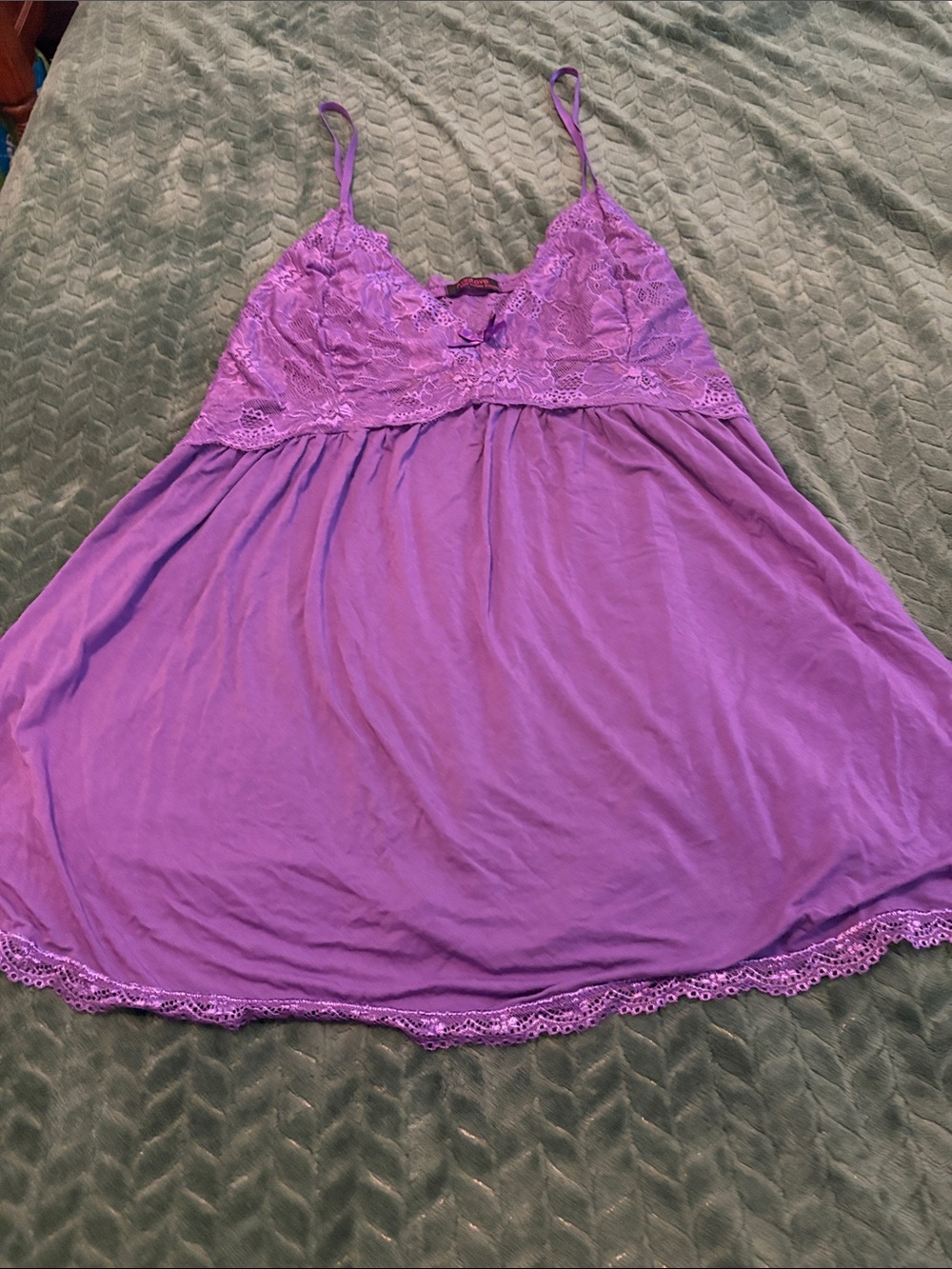 Avidlove Spaghetti Strap Nightie Nightgown Lace Purple 5XL